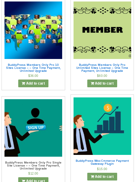 buddypress membership plugin shop