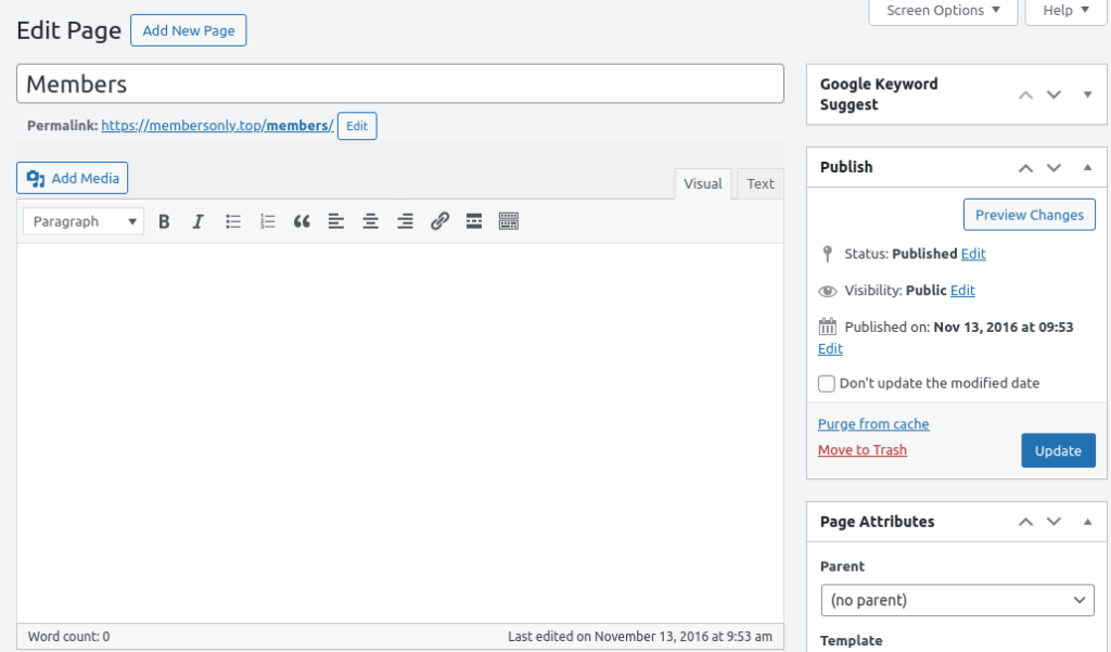create a buddypress members page
